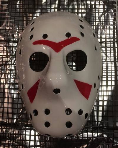 3D printed and painted Jason Mask from Friday 13th Franchise